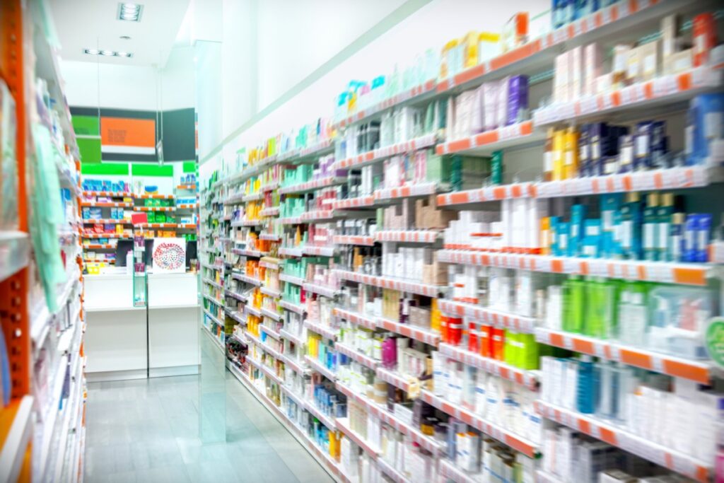 Intérieur d'une pharmacie